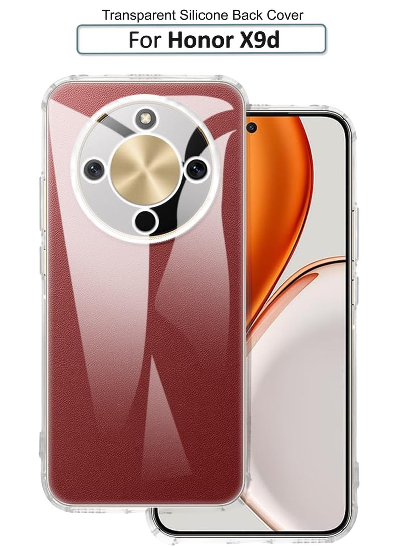 For Honor X9d - Soft Flexible Transparent Silicone Protective Back Case Cover-Transparent - Image 1