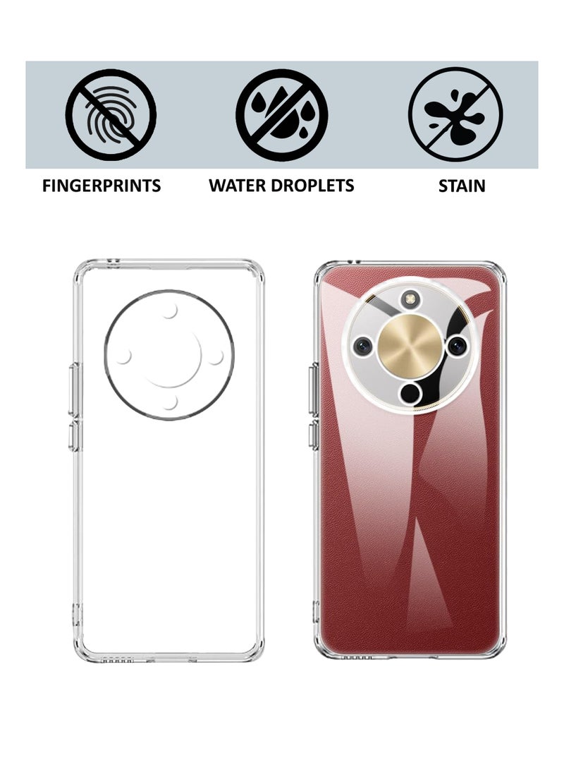 For Honor X9d - Soft Flexible Transparent Silicone Protective Back Case Cover-Transparent - Image 3