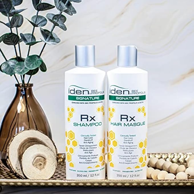 Iden BEE PROPOLIS SIGNATURE RX SHAMPOO, PROMOTES HEALTHY HAIR GROWTH, SAW PALMETTO & GREEN TEA, 12 FL.OZ - Image 2
