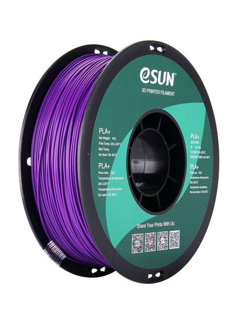 Esun 3D Printer Filament PLA+ 1.75 mm Dimensional Accuracy +/- 0.05 mm 1 Kg (2.2 lbs) Spool 3D Printing Material for 3D Printers – Purple - Image 1