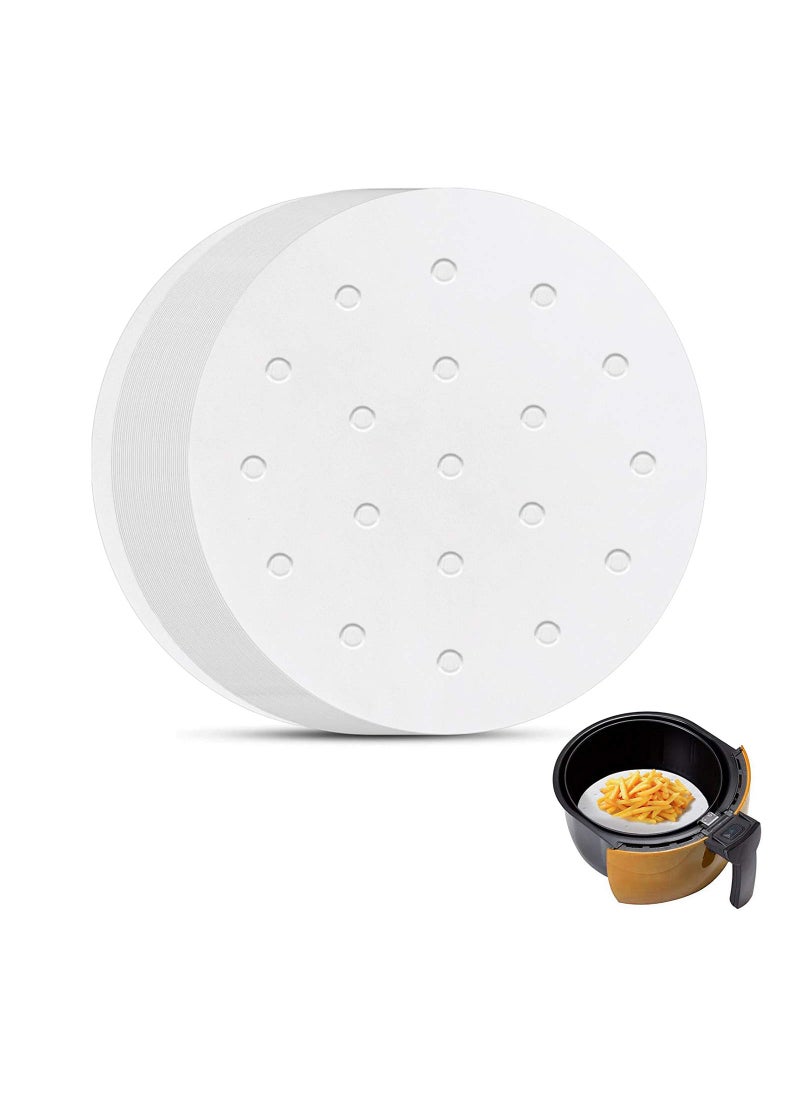 BYKITCHEN Air Fryer Parchment Paper Set of 200 6 Inch Round Air Fryer LinersAir Fryer Perforated Parchment Paper for Air Fryer Steaming Basket and More 578910in Available 