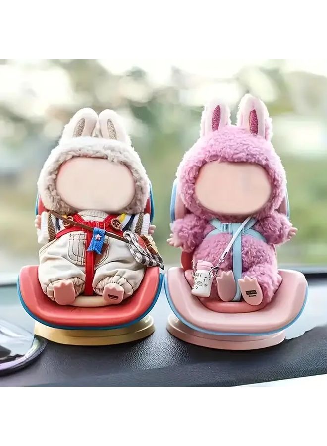 Light Pink Car Seat Display Stand With Magnetic Base For Labruit Dolls Gift - Image 3