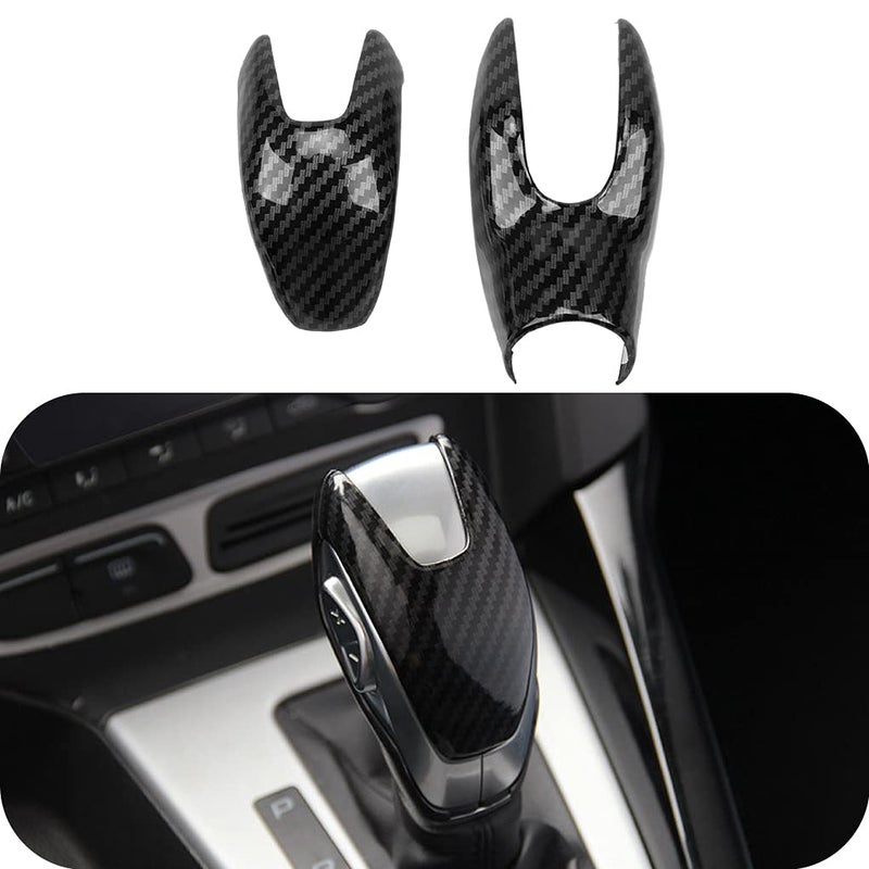 LDYFC Sport Style Carbon Fiber Print Auto Gear Shift Knob Cover for Ford EcoSport Escape Fusion CMax Energi Wagon Fiesta Focus Transit Accessories D