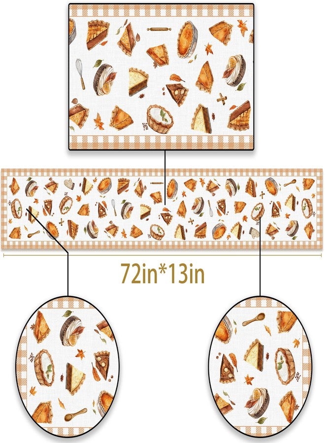 Pudodo Little Cutie Pie Table Runner Fall Thanksgiving Baby Shower Party Decoration Autumn Picnic Kitchen Dining Room Home Decor - Image 3