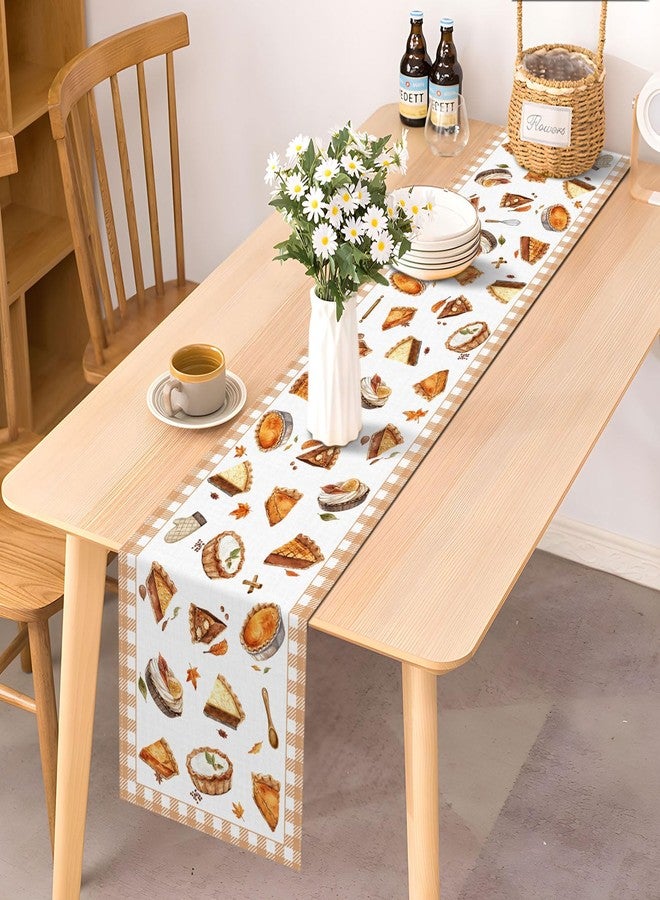 Pudodo Little Cutie Pie Table Runner Fall Thanksgiving Baby Shower Party Decoration Autumn Picnic Kitchen Dining Room Home Decor - Image 2
