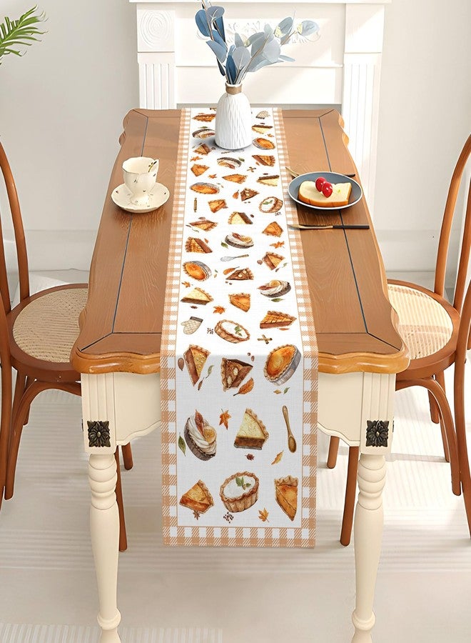 Pudodo Little Cutie Pie Table Runner Fall Thanksgiving Baby Shower Party Decoration Autumn Picnic Kitchen Dining Room Home Decor - Image 4