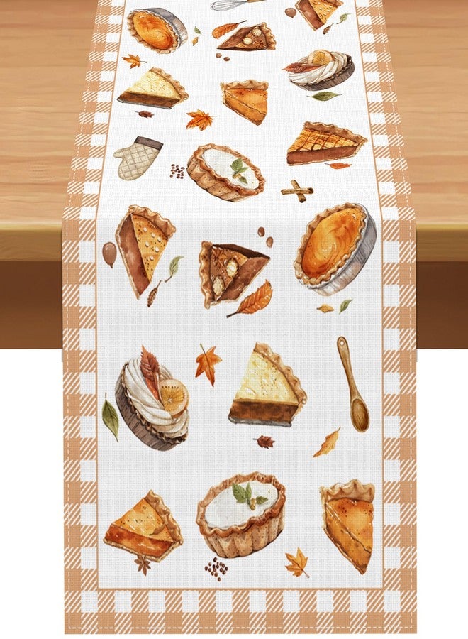 Pudodo Little Cutie Pie Table Runner Fall Thanksgiving Baby Shower Party Decoration Autumn Picnic Kitchen Dining Room Home Decor - Image 1