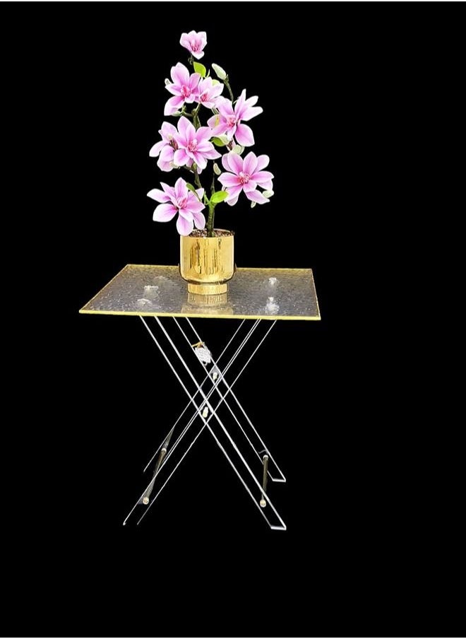 Generic - Acrylic coffee table and side service, for an elegant home and ideal for serving - transparent / acrylic. - Image 1