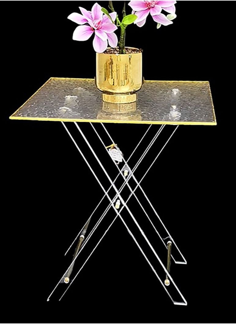 Generic - Acrylic coffee table and side service, for an elegant home and ideal for serving - transparent / acrylic. - Image 1