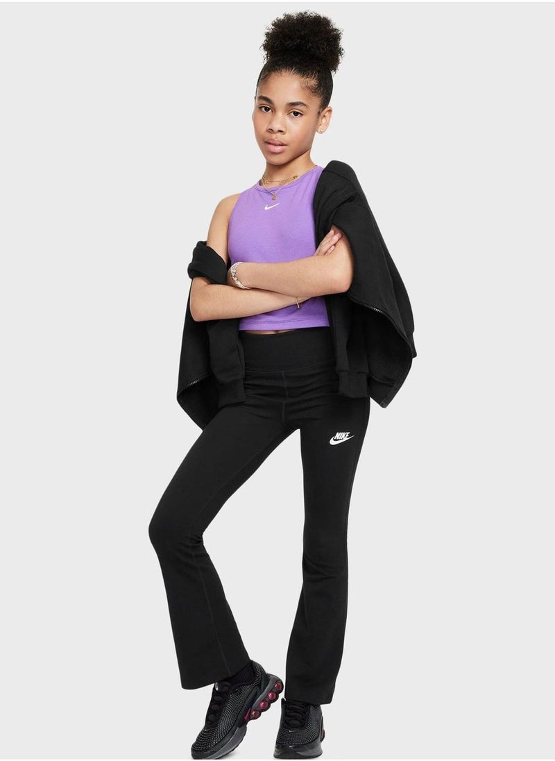 Nike Youth Nsw Classic Highrise Flare Tights  - Image 3
