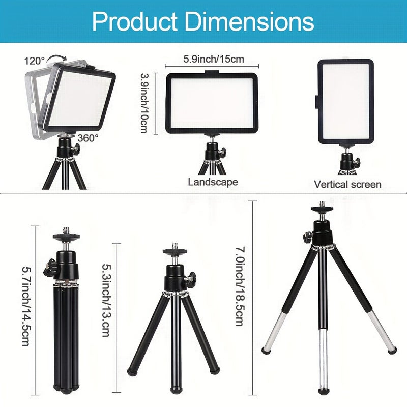 6 Inch Two Stage Bracket For Square Light Live Streaming Fill Beauty Desktop Photography - Image 3