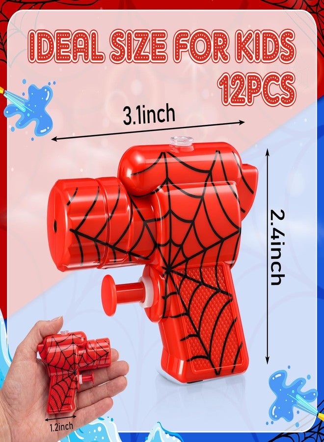 Jenaai 12 Pack Spider Web Water Guns Mini Squirt Water Guns Plastic Blasters for Kids Spider Web Party Birthday Summer Swimming Pool Beach Outdoor Fighting Play Toys Classroom Rewards Carnival - Image 2