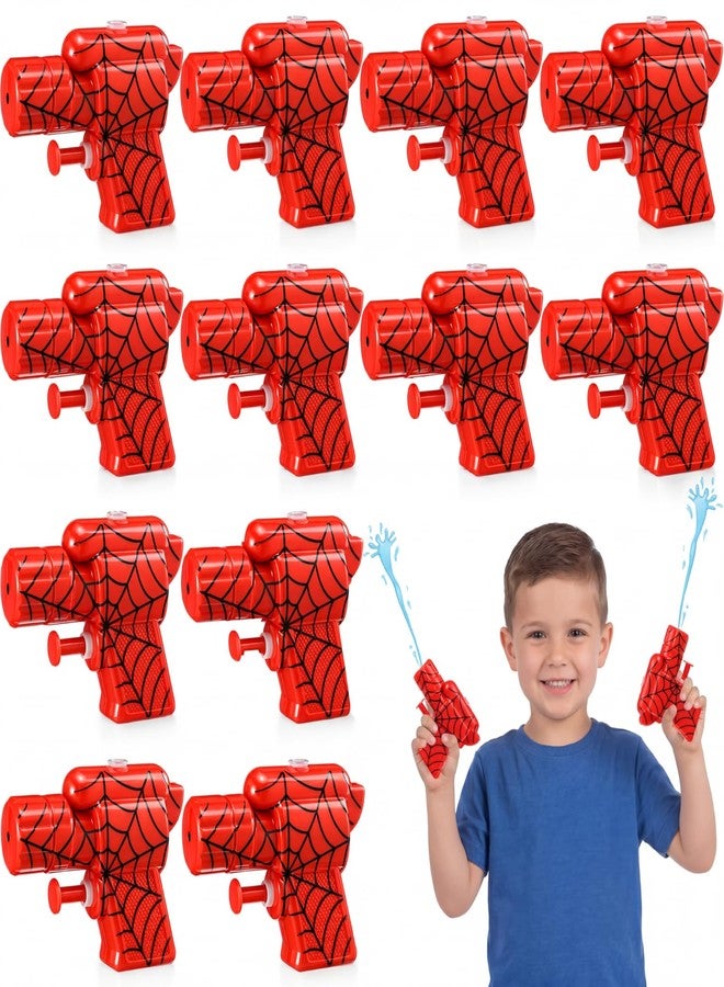 Jenaai 12 Pack Spider Web Water Guns Mini Squirt Water Guns Plastic Blasters for Kids Spider Web Party Birthday Summer Swimming Pool Beach Outdoor Fighting Play Toys Classroom Rewards Carnival - Image 1