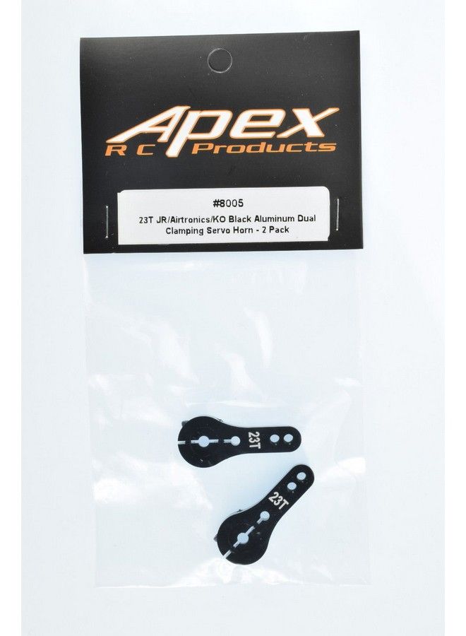 Apex RC Products 23T For Jr/Airtronics/Ko Black Aluminum Dual Clamping Servo Horn 2 Pack 8005 - Image 5