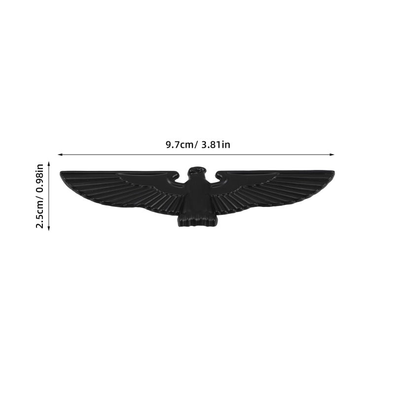 Black Metal Eagle 3D Car Hood Grille Emblem Exterior Decor Badge Sticker - Image 3