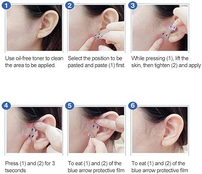 Salmue 40Pcs Facial Invisible VShape Lift Sticker Face Lifting Patch Artifact Saggy Eye Neck Double Chin Invisible Thin Adhesive Tape Makeup Face Lift Pad Beauty Tools - Image 4