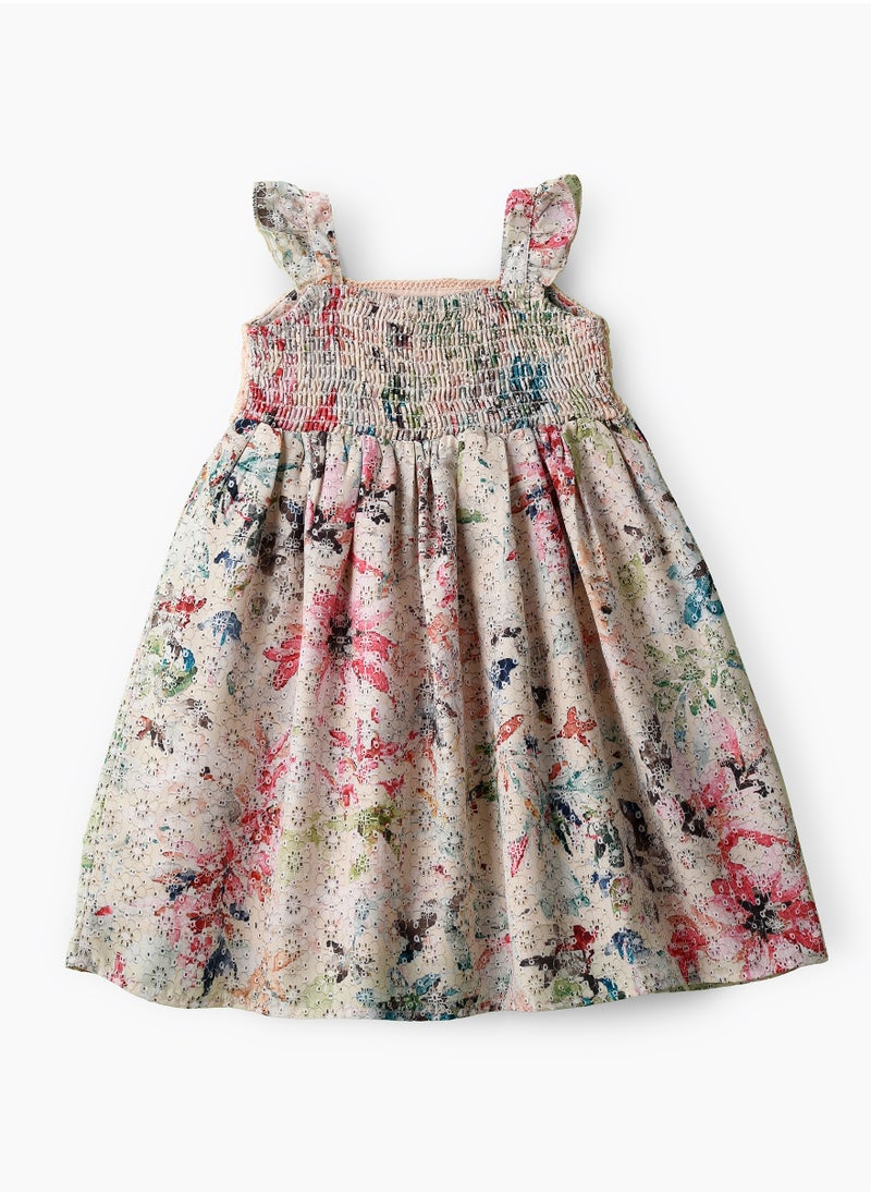 Jelliene Girls Boho Crochet Yoke Sleeveless Dress  - Image 2