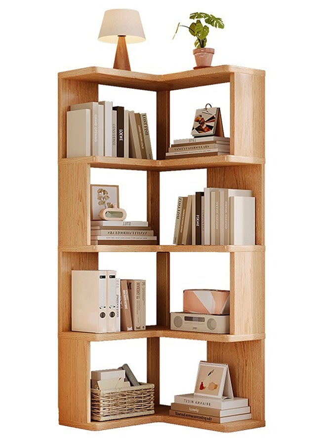 Solerconm 5-Tier Bookshelf, Space-Saving Corner Storage Rack, Wooden Multi-Purpose Bookcase, Large Capacity Living Room Organizer, Freestanding Display Shelf, 40x40x130cm, Modern Design - Image 2