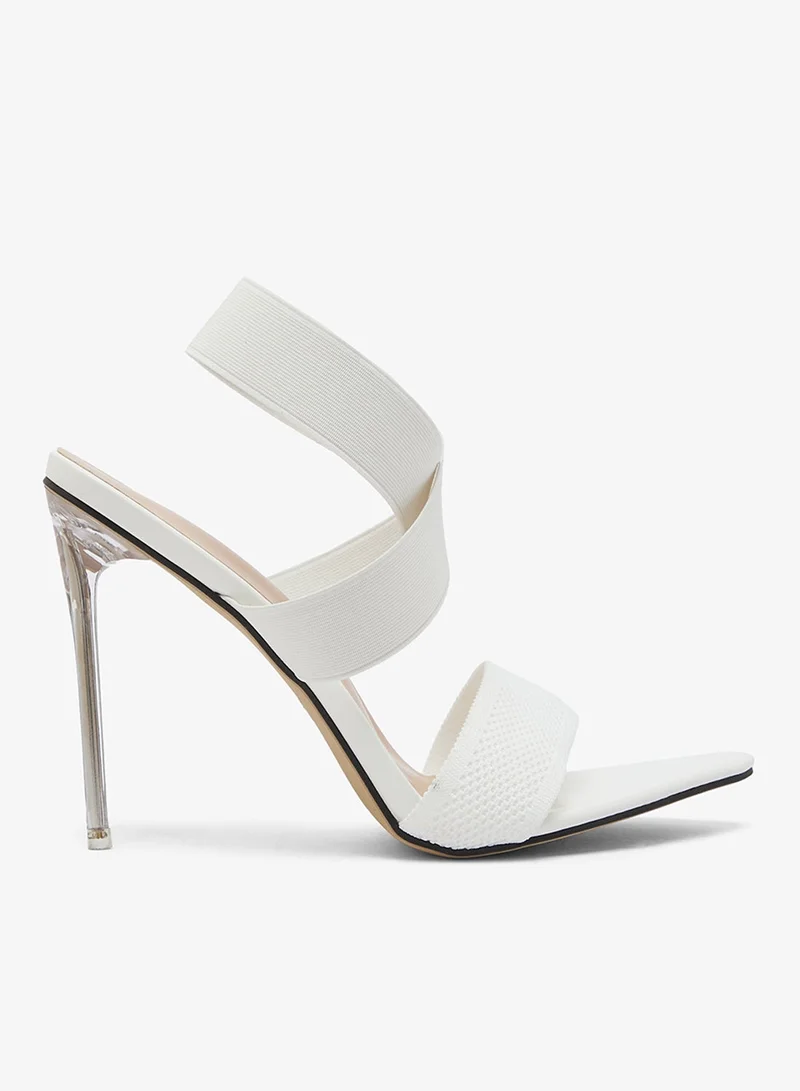 جينجر صنادل بكعب ستيليتو بحزام رباط