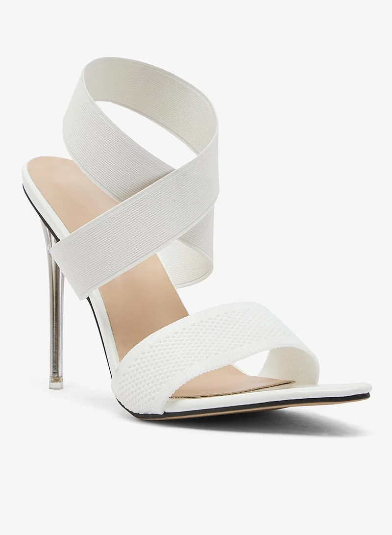 Ginger White Bandage Strap High Heel Stiletto Sandals for Women | Best Price UAE