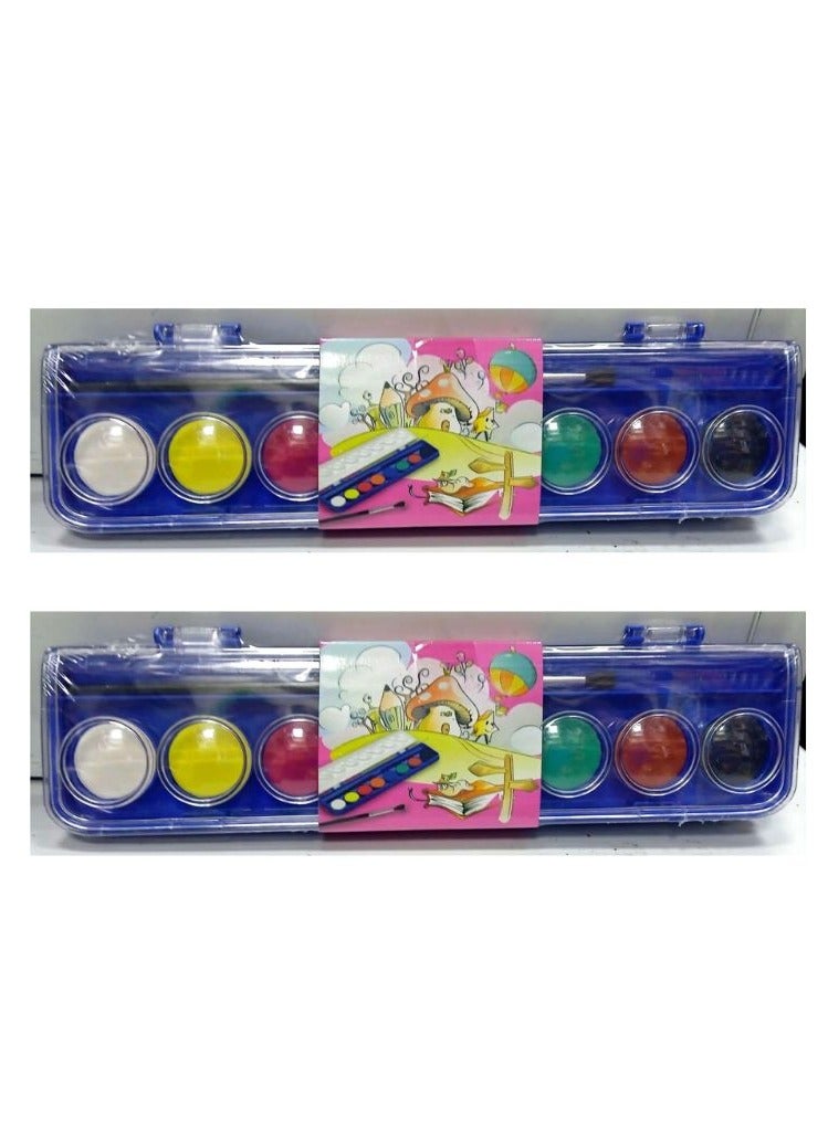 Flamingo Water Colours with Brush Pack of 1 - Image 1