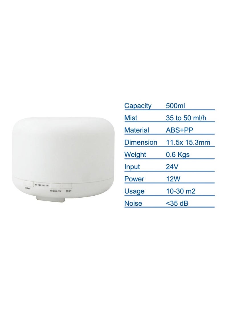 BLOOMING TIME 500ml Ultrasonic Air Humidifier with 7 Color Changing LED Lights for Office Home - Image 5