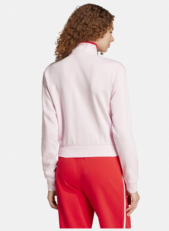 Adidas Essentials Color Pop French Terry Crop Quarter-Zip Track Jacket  - Image 4