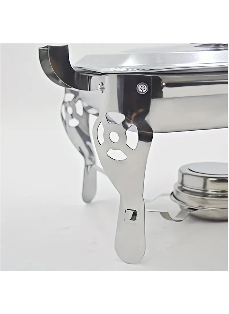 Hihonor Stainless Steel Chafing Dish Multifunctional Buffet Warmer Set with Dual Compartments, Solid Fuel Heater, Portable Kitchen Equipment, Food Warming Catering Tray  - Image 2