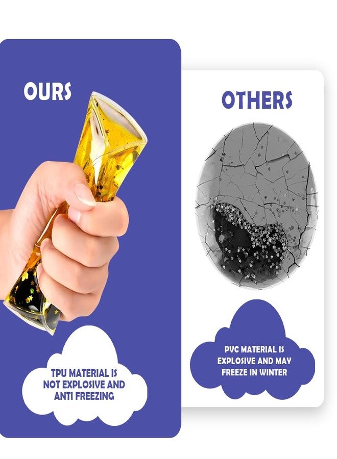 وسادات أبلي الحسية اللامعة للأطفال المصابين بالتوحد - عبوة من 6 وسادات جل لتخفيف التوتر مع بريق لامع، أداة علاجية لمسية للقلق واضطراب فرط الحركة ونقص الانتباه واضطراب المعالجة الحسية - Image 2