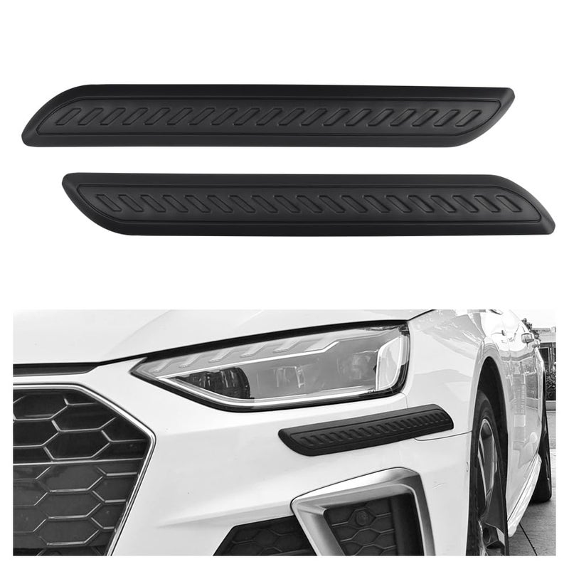 2PCS Rubber Car Bumper GuardAntiCollision AntiScratch Car Rear Bumper Protector StripUniversal Car Bumper Protector Guard Car Exterior Accessories for Cars Trucks SUVs Black