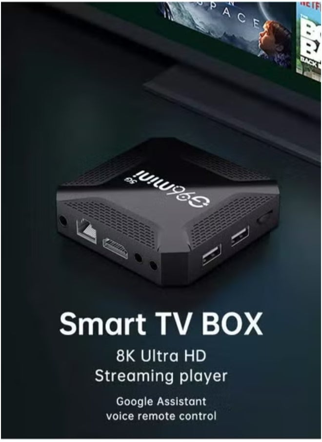 JAJEEK - G96mini 8K Android 13.0 Smart TV Box with WiFi 5 & 5G Connectivity | RK3528A Processor | Ultra HD 8K Media Streaming Device | High-Speed Android TV Box for Home & Office Entertainment | Smart Media Player for Gaming, Movies, & Apps | Fast & Smooth Performance - Image 1
