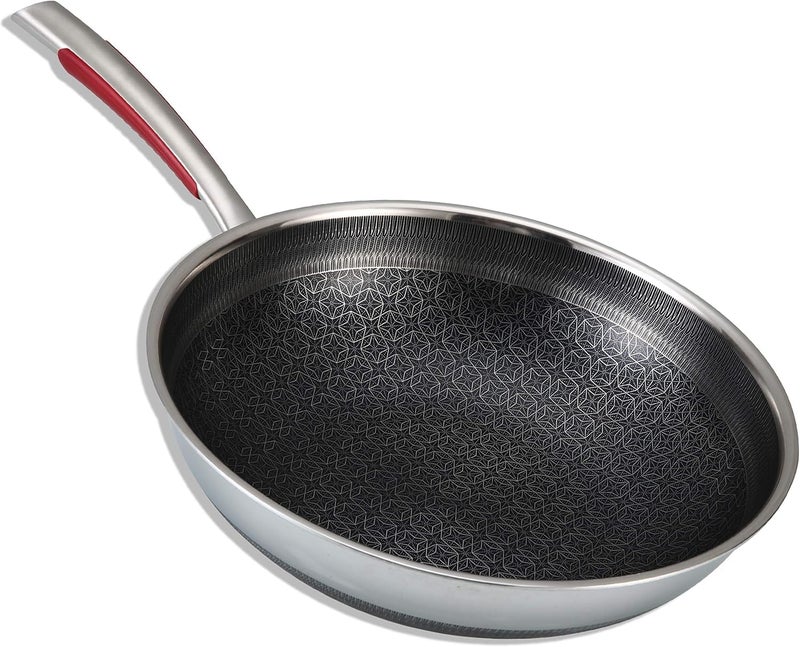 Drumil Frying Pan Kadai Germany Saucepan Induction Household Uncoated Pan for Omelet Egg Pan Fish Pan Vegetables ColourMulti - Image 1