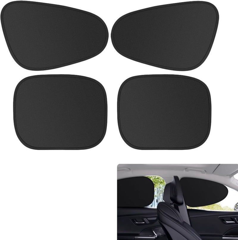 Car Side Window Sun Shades 4 Pcs Magnetic Car Privacy Curtains UV Protection Easy Magnetic Attachment For Babies and Kids For Camping and Travel