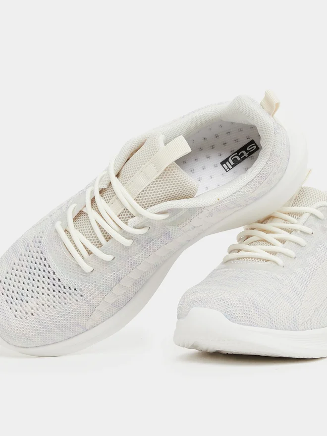 Styli Styli Textured Lace Up Running Shoes