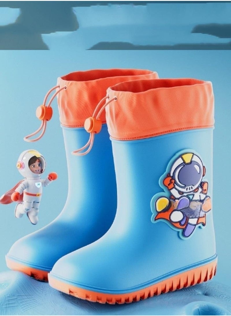 Loquat Children's Rain Boots Cartoon Anti-slip Ligh Blue 