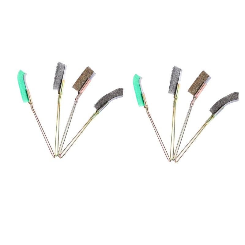 8Pcs Stainless Steel Wire Cleaning Brush Set For Hard Reach Areas Paint Dirt Removal - Image 2