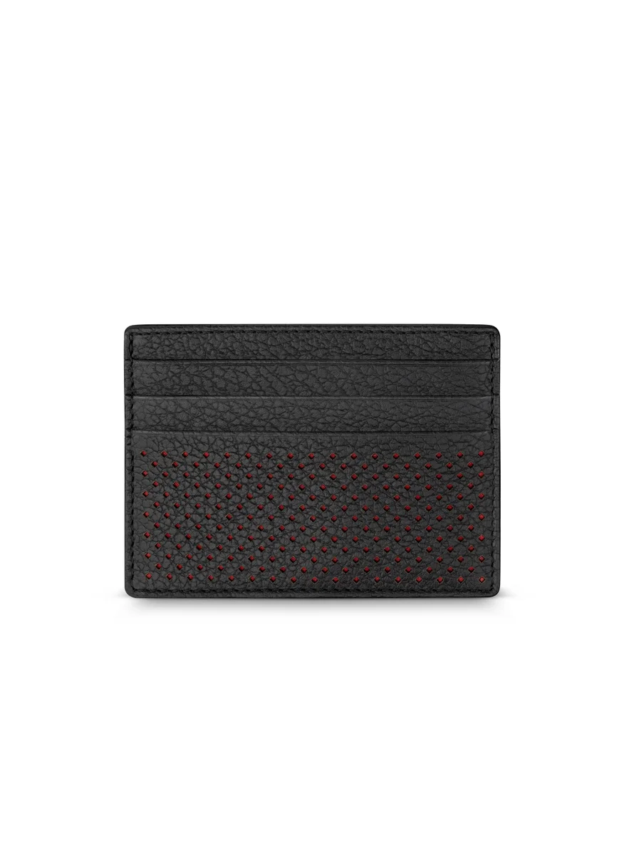 POLICE Police Perf Black and Red Genuine Leather Gents Card Holder - PELGD2203301