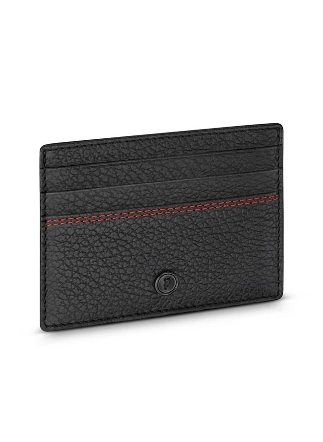 بوليس Police Perf Black and Red Genuine Leather Gents Card Holder - PELGD2203301