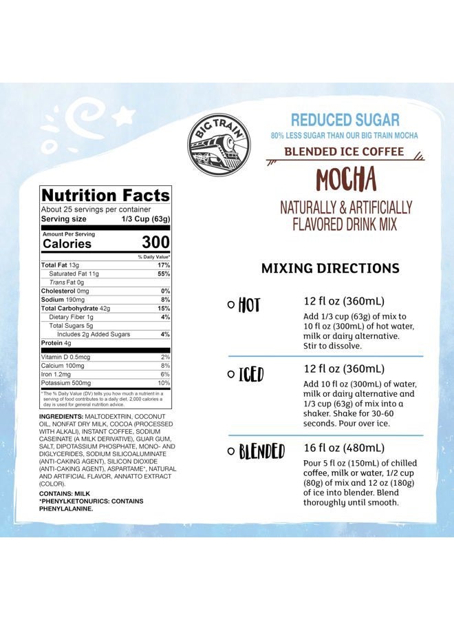 BIG TRAIN No Sugar Added Mocha 3.5 lb bulk - Image 2