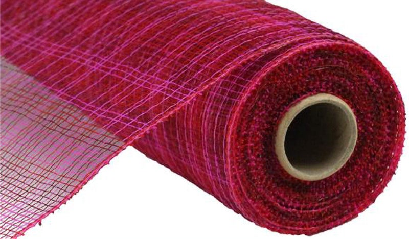 Craig Bachman Multi Stripe Deco Poly Mesh Ribbon - 10 inch x 30 feet (Hot Pink, Red, Burgundy) - Image 3