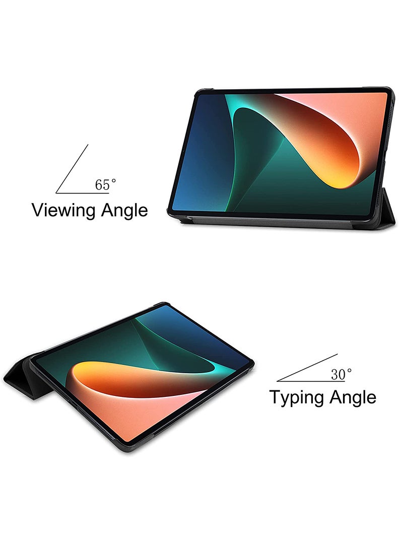 Theodor حافظة واقية قابلة للطي لجهاز Xiaomi Pad 5 - Pad 5 Pro مع قاعدة ثلاثية الطي مع خاصية الاستيقاظ التلقائي والنوم وحماية من الصدمات - Image 3