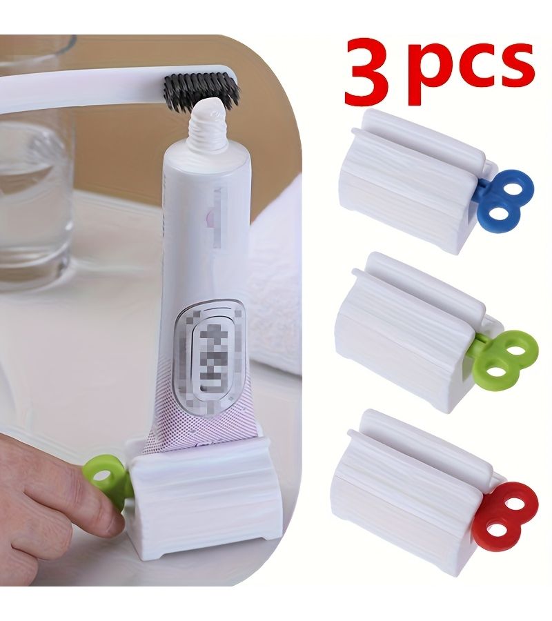 Set Of 3 Toothpaste Squeezers For Holding And Dispensing Oral Care Products Ideal For Bathroom Use And Cosmetic Tubes - Image 1