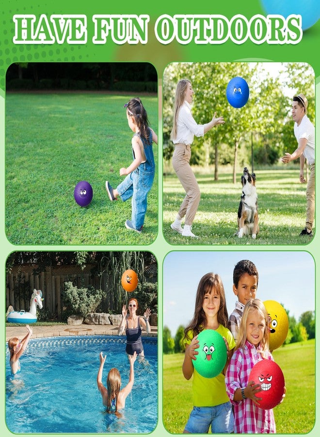 Jerify 30 Pcs 6.3 Inch Dodgeballs Playground Balls Bulk Colorful Emotion Handball Kickball Bouncy Balls for Indoor Outdoor Games Gym Camps Picnic Beach School - Image 5