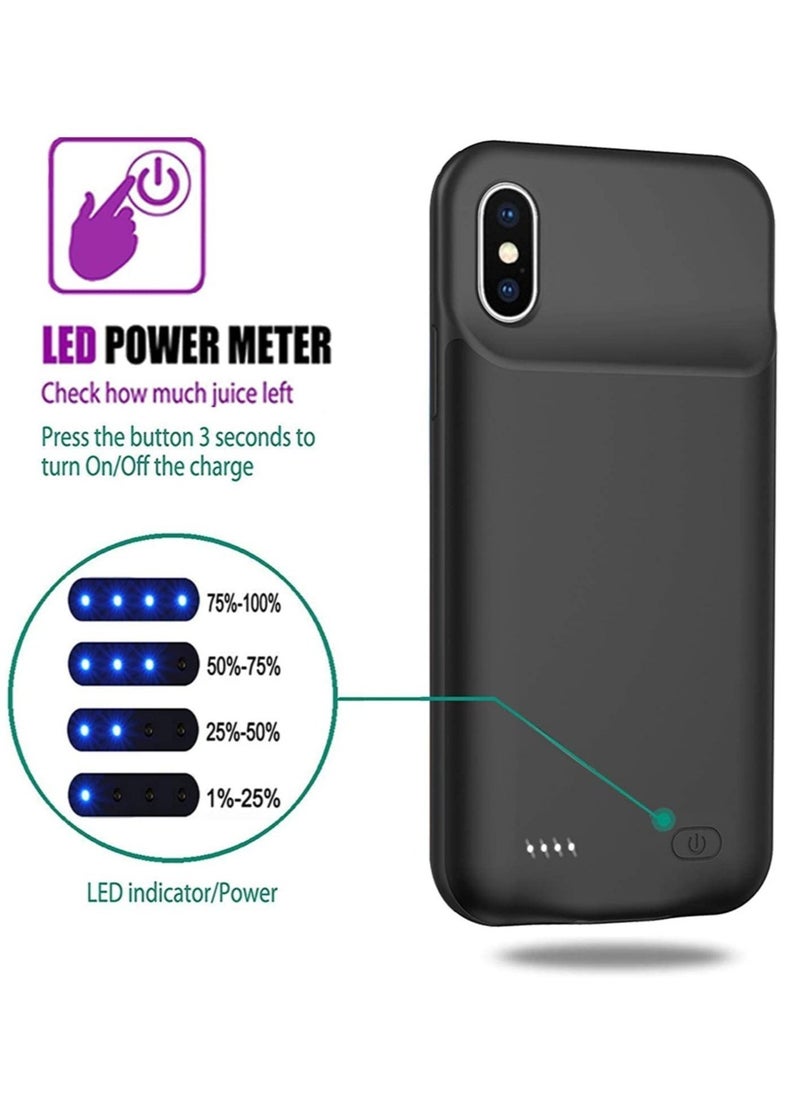 Raxoom Battery Case for iPhone XS/X/10, Rechargeable 3200mAh Portable Charging Case Extended Battery Pack Cover Power Bank Charger Case for iPhone Xs/X[5.8 inch - Image 3