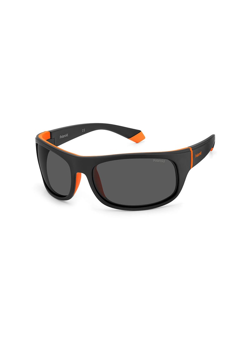 Polaroid - Men's UV Protection Rectangular Sunglasses - Pld 2125/S Blck Orng 66 - Lens Size: 66 Mm - Image 1
