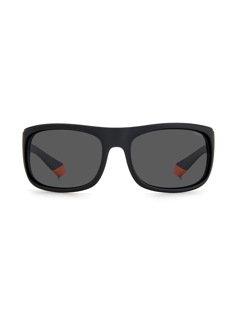 Polaroid - Men's UV Protection Rectangular Sunglasses - Pld 2125/S Blck Orng 66 - Lens Size: 66 Mm - Image 1