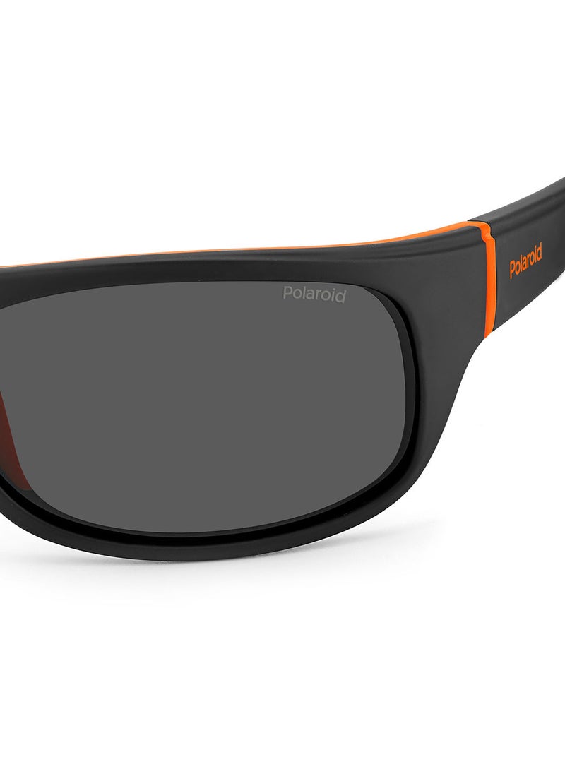 Polaroid - Men's UV Protection Rectangular Sunglasses - Pld 2125/S Blck Orng 66 - Lens Size: 66 Mm - Image 1