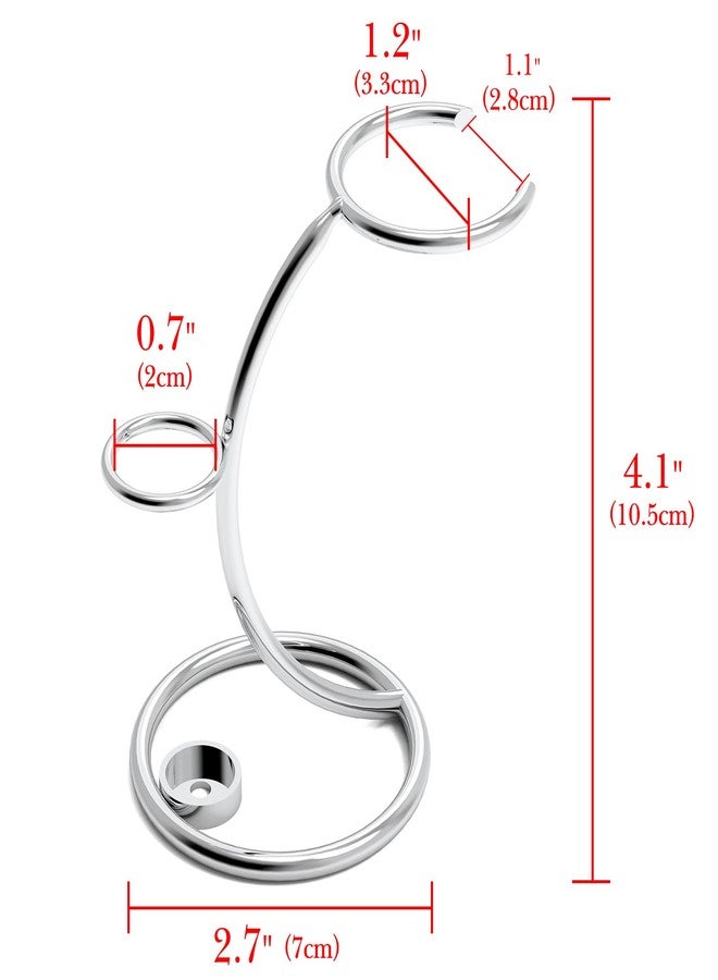 Linkidea Shaver Kit Storage Stand, Stainless Steel Holder for Safety Razor and Shaving Brush Hold, Shaving Kit Stand Fit to Shower Room, Bathroom, Compatible with Manual Razor (Silver), RRS30-01 - Image 3