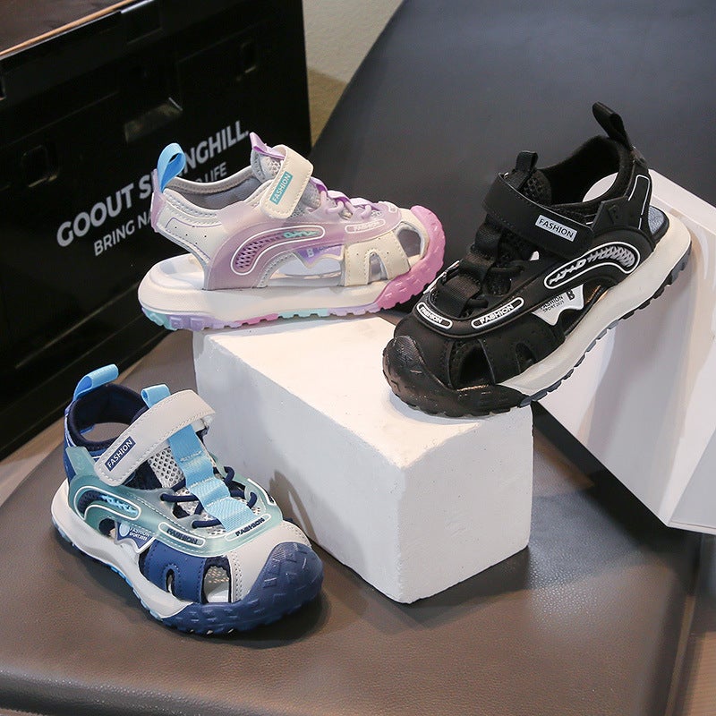 Girls' Sports Sandals 2025 Summer Export New Kidsren'S Toe-Cap Sandals Boys' Cut Out Sports Shoes Beach Shoes - Image 5