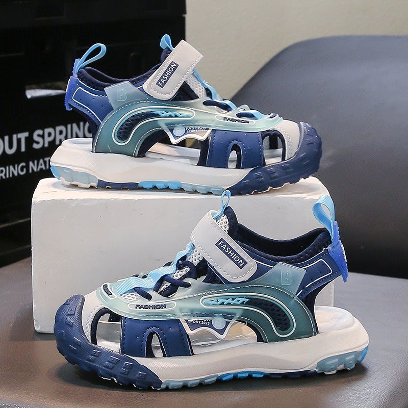 Girls' Sports Sandals 2025 Summer Export New Kidsren'S Toe-Cap Sandals Boys' Cut Out Sports Shoes Beach Shoes - Image 2